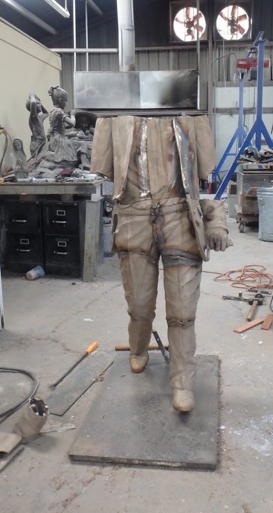 step by step process of creating a bronze statue