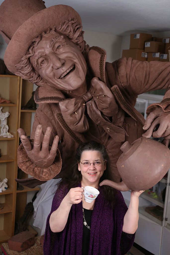 Houston, Texas artist Bridgette Mongeon with Mad Hatter