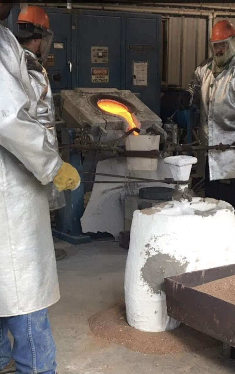 making a bronze and a bronze pour