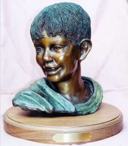 bronze sculpture of children