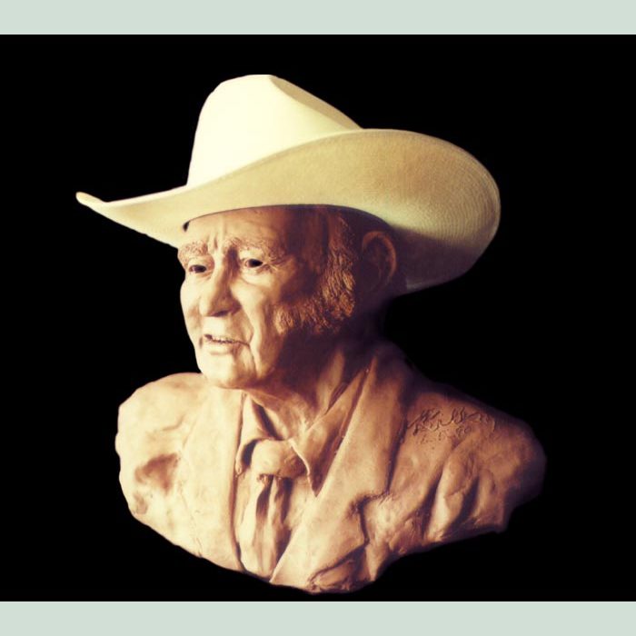 Bronze bust of Bill Monroe